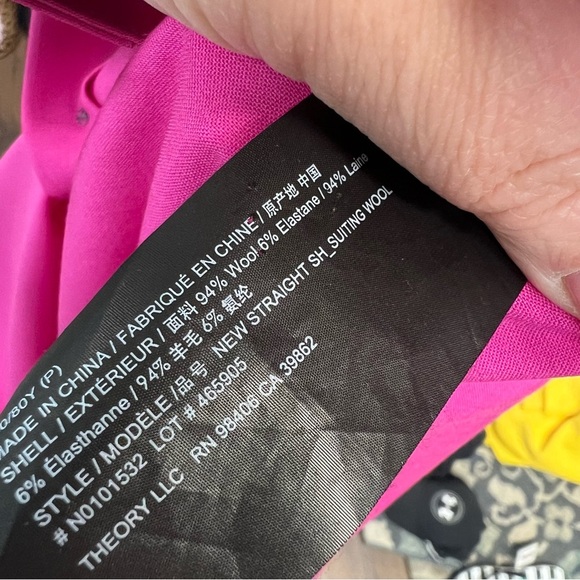 Theory Pink Collared Button Down Blouse SZ P - Picture 6 of 6